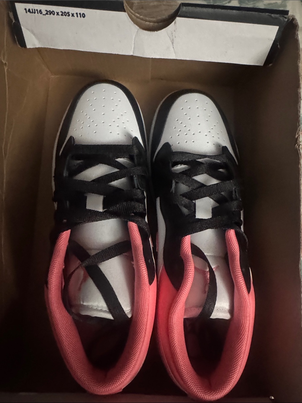 Nike Women’s Low-Top Sneakers in White, Black & Pink